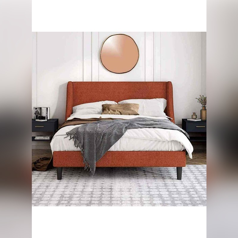 Bed, 160 cm, Dark Orange - KM-SA49-38