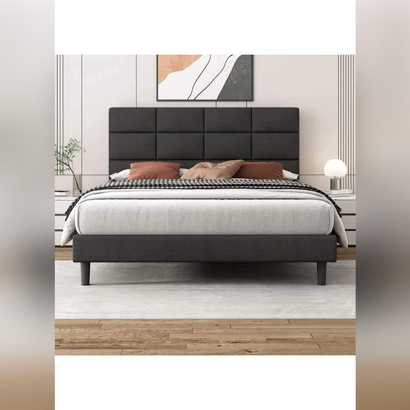 Bed, 160 cm, Dark Grey - KM-SA49-40