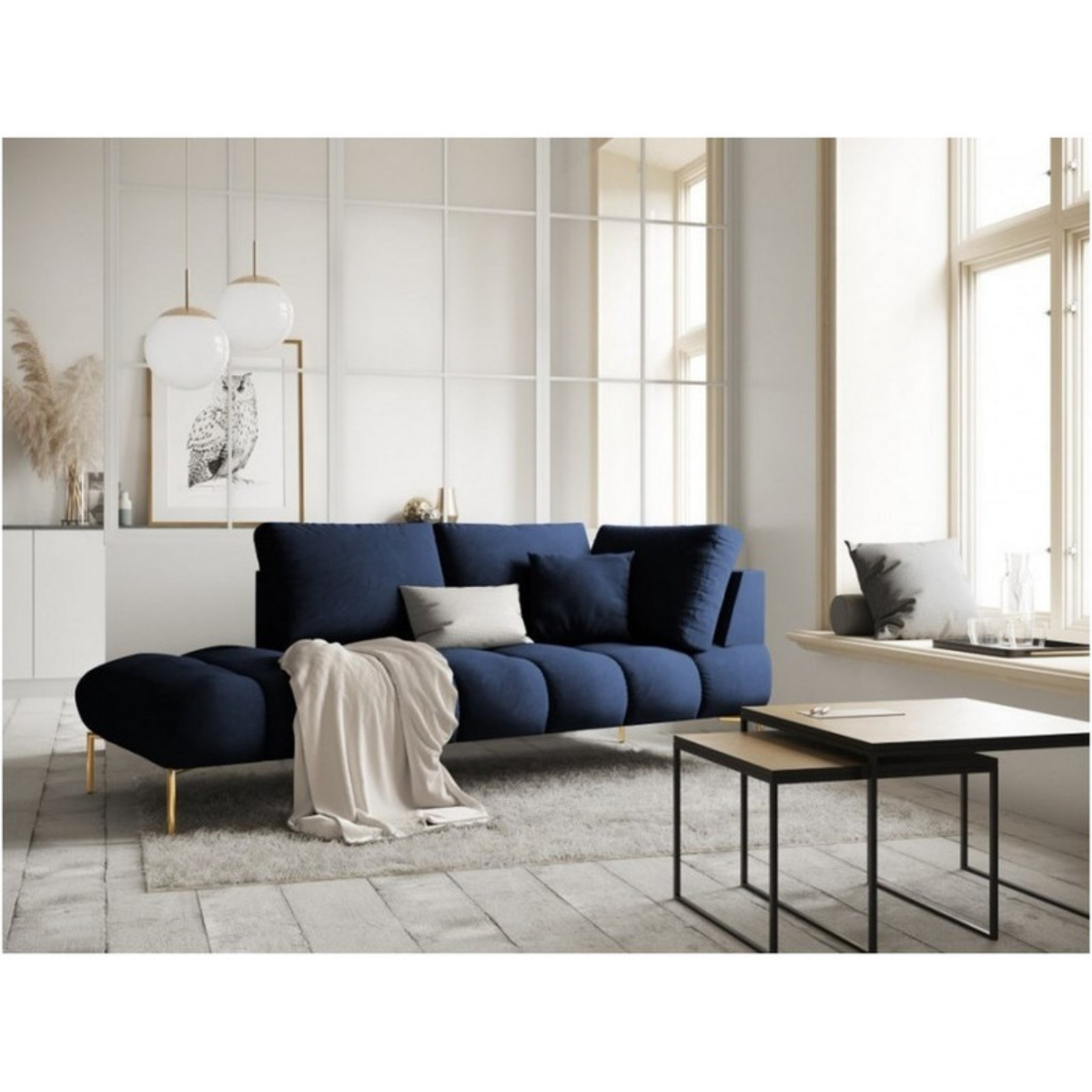 Sofa, 200 cm, Blue - KM-SA33-03