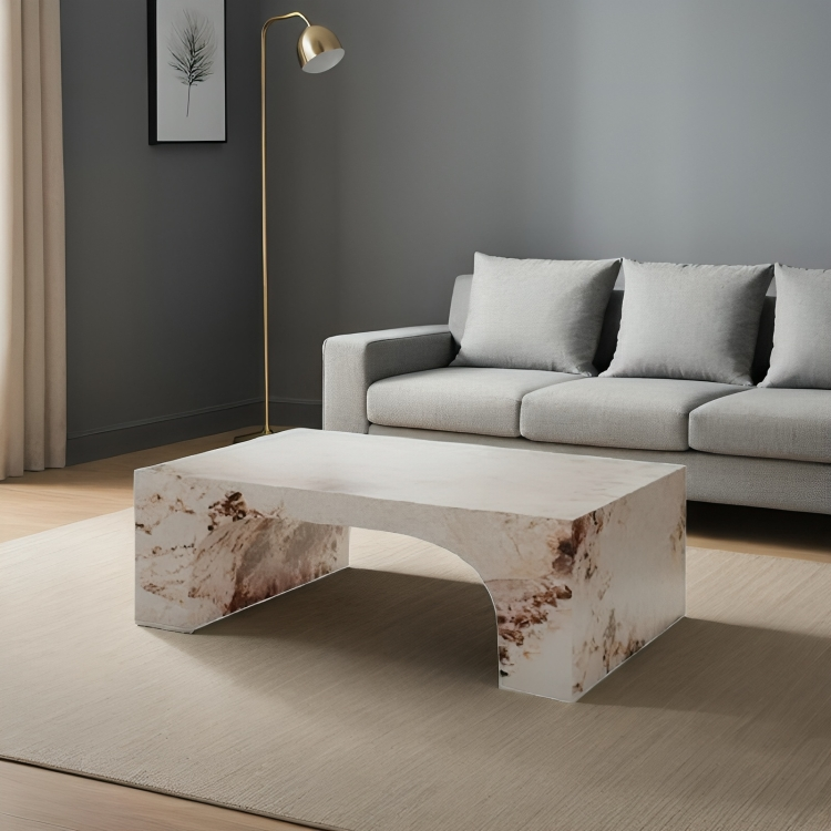 Coffee Table, 107 cm, Marble Brown - KM-SA25-271